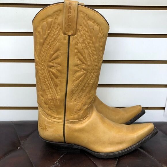 Rancho Western Boots Tan Size 7 ( 25 1/2 EE ) - Picture 2 of 10
